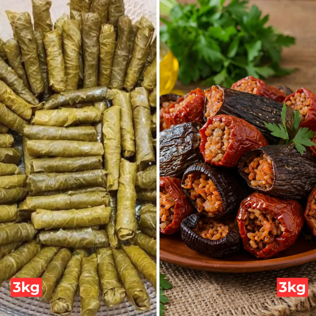 3kg Yaprak Sarma + 3kg Kuru Dolma